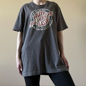 Old Navy Auto All American classic gray graphic t shirt: size large
